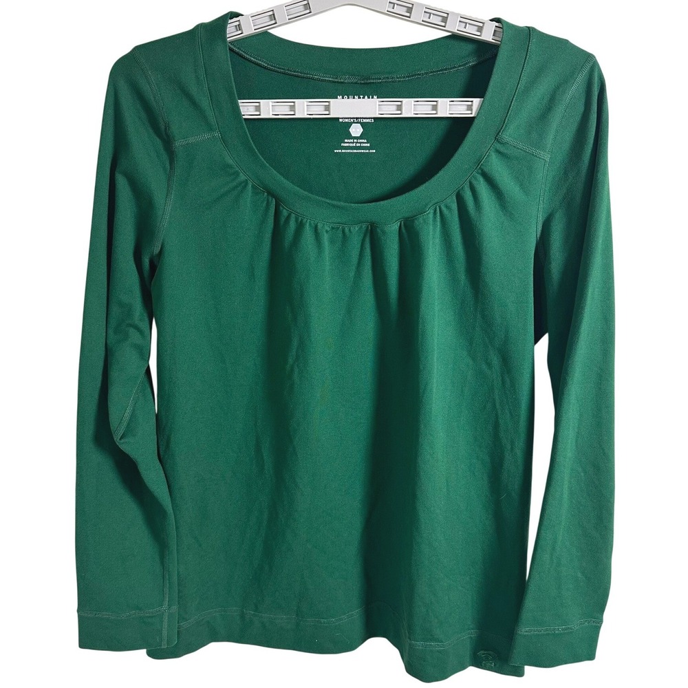 Mountain Hardwear Medium Stretch Green Scoop Neck Long Sleeve Top Gorpcore